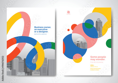 Template vector design for Brochure, AnnualReport, Magazine, Poster, Corporate Presentation, Portfolio, Flyer, infographic, layout modern size A4, Front and back, Easy to use and edit.