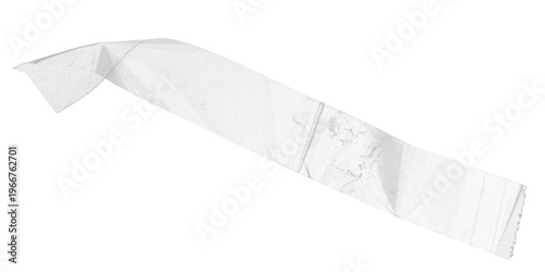 Bild auf Leinwand Ripped clear cellophane tape piece on transparent background