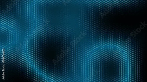 Futuristic surreal blue black hexagon gradient liquid mosaic mesh abstract geometric background animation
