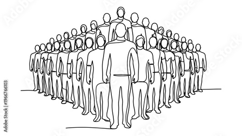 A large group of business people standing together.