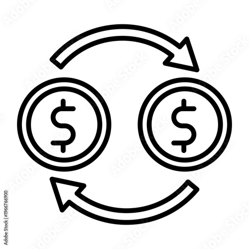 Money Transfer Movement Finance Icon