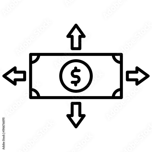 Money Transfer Movement Finance Icon
