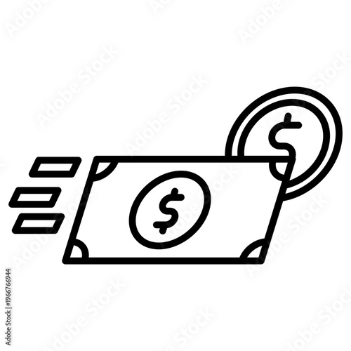 Money Transfer Movement Finance Icon