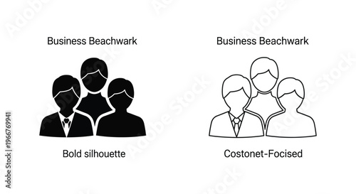 business teamwork and collaboration icons Vector