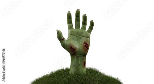 Zombie Hand Emerging From The Ground