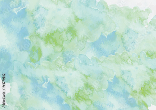 淡いカラーが優しい水彩の風景画。