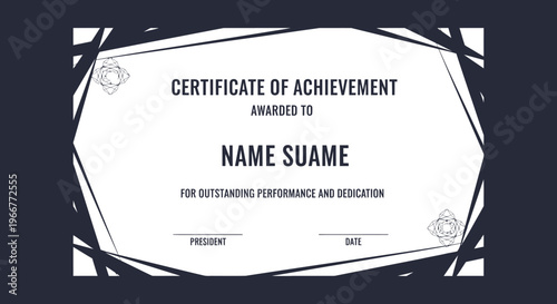 Certificate of Achievement Award Template.