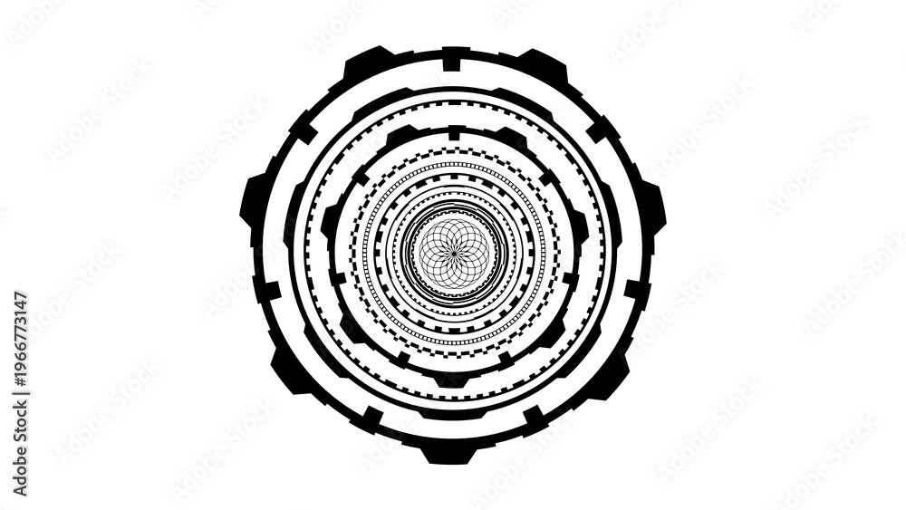 Fototapeta premium Futuristic concentric circular design