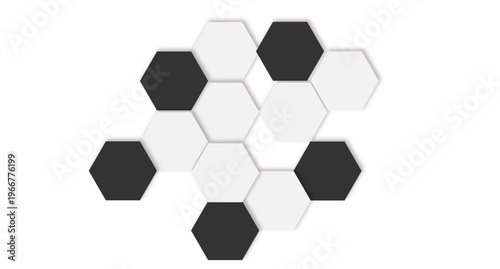 Minimal Gray and White Hexagon Pattern Abstract Background for Modern Technology and Business Design.
