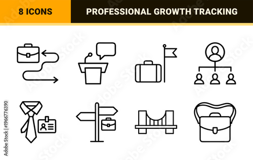 Career Progression and Professional Growth Minimalist Monoline Geometric Line Art for Corporate Development and Leadership Tracking