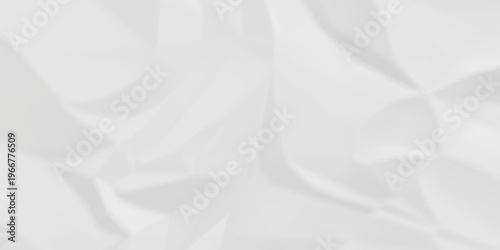 White fabric background. white crumpled paper background texture pattern overlay. wrinkled high resolution arts craft and Seamless white crumpled paper.