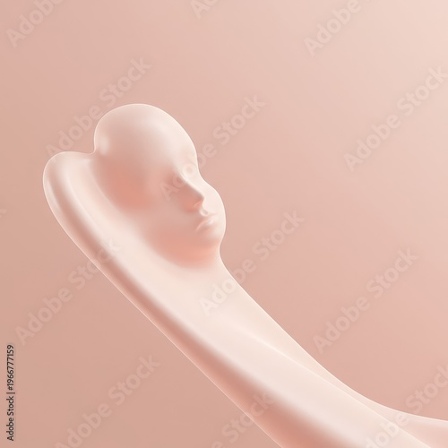 Abstract, pale background showing smooth texture. Represents sensory deprivation, a neutral emotional state, numbness, or mental emptiness ,sensation ,pure ,concept