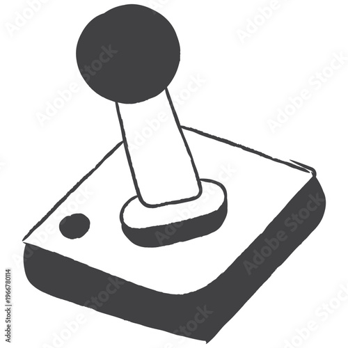 arcade game controller hand drawn icon