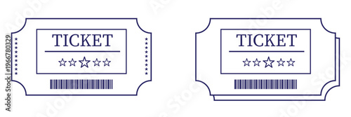 vector tickets set concert raffle cinema and vintage entry passes with perforated edges.