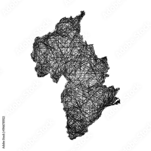 Sketch Otago outline map design