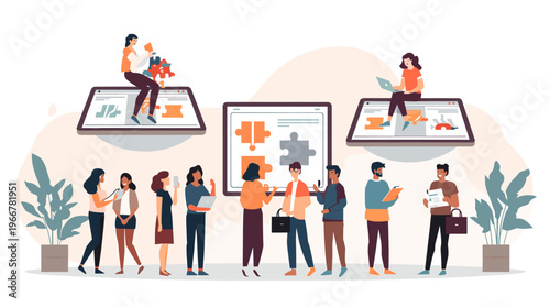 A simple, modern illustration of a plant in a pot, conveying calmness and serenity, perfect for wellness and lifestyle marketing.