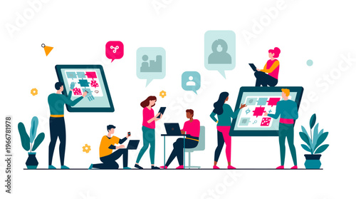 A simple, modern graphic of a potted plant on a shelf, conveying a sense of calmness and serenity, ideal for wellness or interior design concepts.