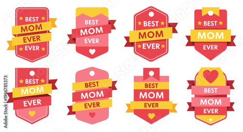 Collection of Best Mom Ever gift tags.