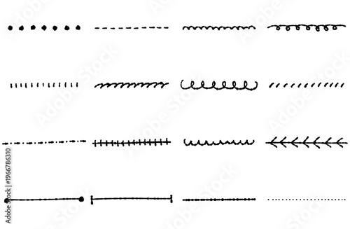 手書きライン素材　ゆるくかわいい見出し装飾