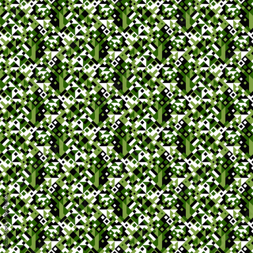 Geometric diagonal mosaic pattern background design - abstract vector illustration with four colors