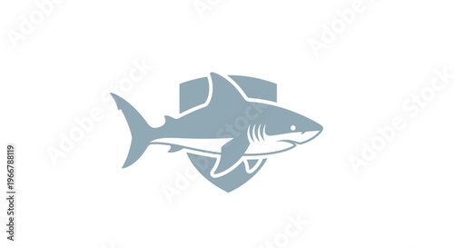 Shark and Shield Logo Icon