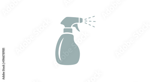Spray bottle icon graphic, cleaning and hygiene concept