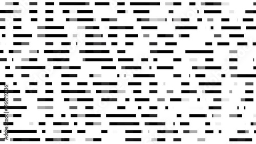 Horizontal dashed lines on white background pattern. Suitable for graphic design projects, website backgrounds, and print materials. Bold and modern design.