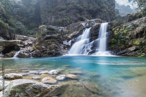 Twin Waterfalls at Lushan Mountain