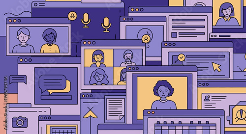 Online Meeting and Collaboration Platform Interface