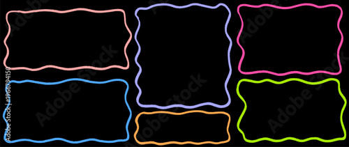 Playful chalk background where wiggle lines cross block shapes, crayon texture draws a sketchy frame for text and box.