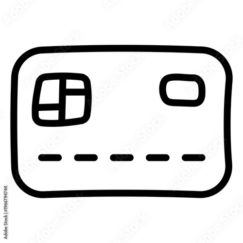 Vector design of atm card, linear icon