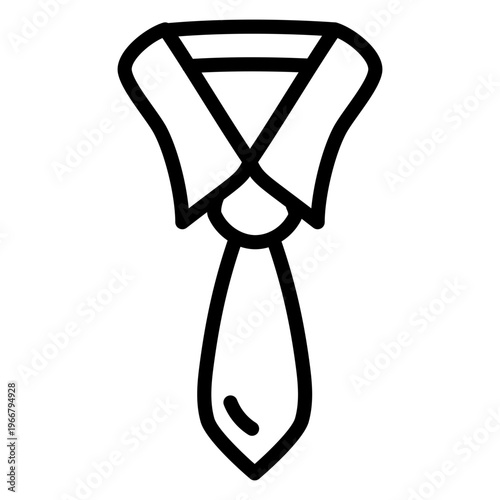 Editable design icon of tie 