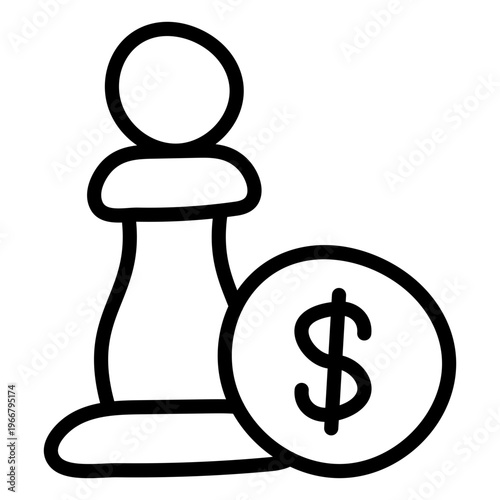 Modern design icon of financial strategy