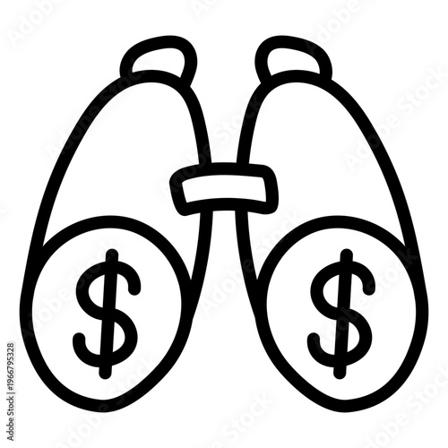 Modern design icon of financial foreseeing 