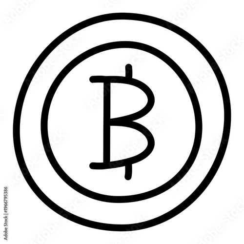 An icon design of bitcoin isolated on white background 