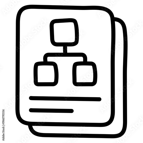 Concept linear design icon of hierarchy