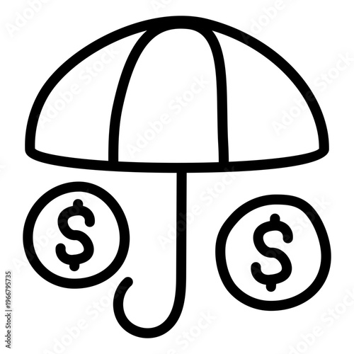 A perfect design icon of financial insurance 