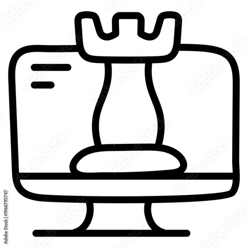 Editable design icon of online strategy 