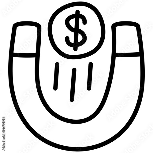 Premium download icon of attract money