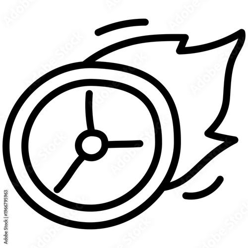 Modern style icon of speedy time