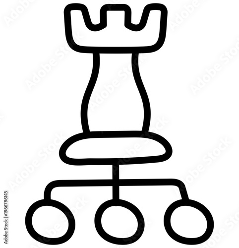 Trendy style icon of strategy network 