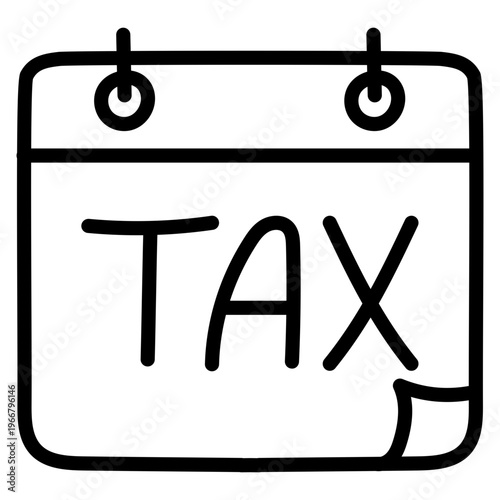 Trendy style icon of tax schedule 