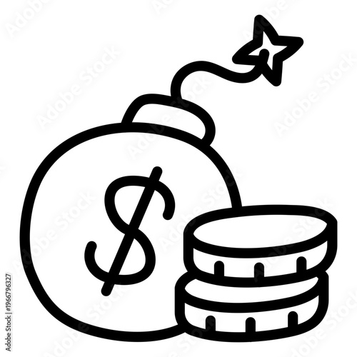 An eye catching style icon of financial risk