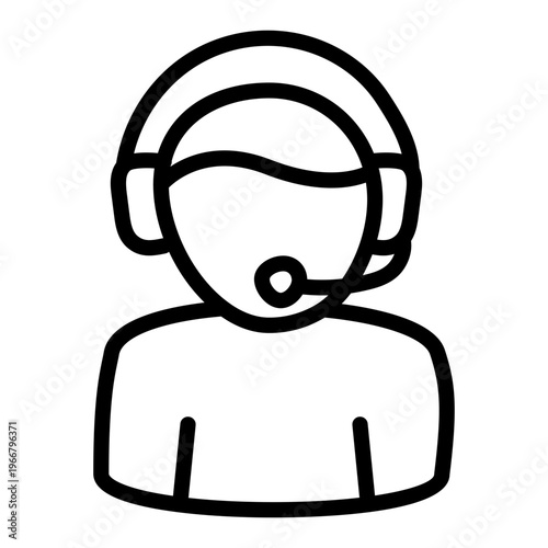 A colored style icon of customer service representative 