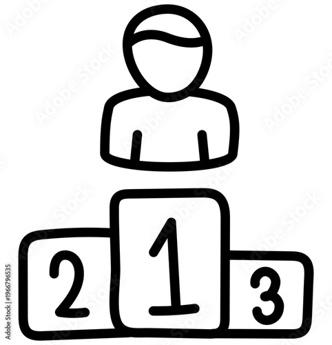 Position ranking board, icon of leaderboard