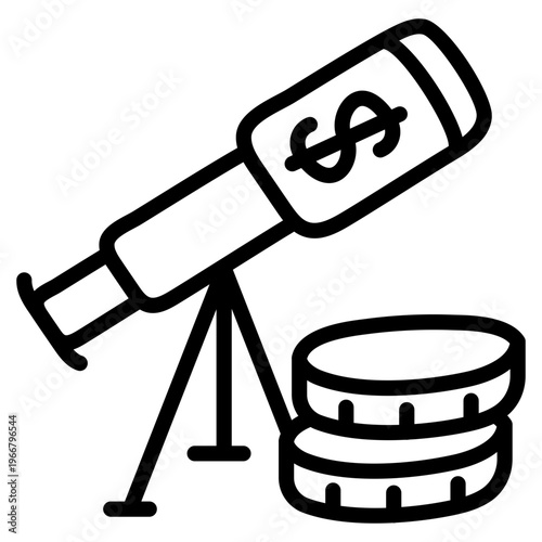 Modern style icon of financial foreseeing 