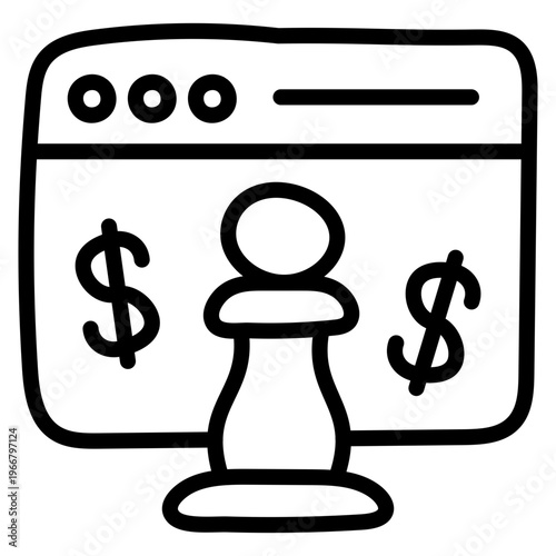 Modern design icon of financial strategy