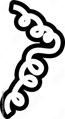 Spiral and swirl bold line. Design decoration