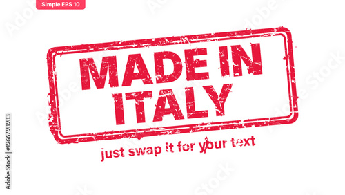 official stamp label red rubber stamp vector with distressed ink texture and clean frame, built for packaging, shipping labels, office paperwork, certification workflows, and commercial branding use.