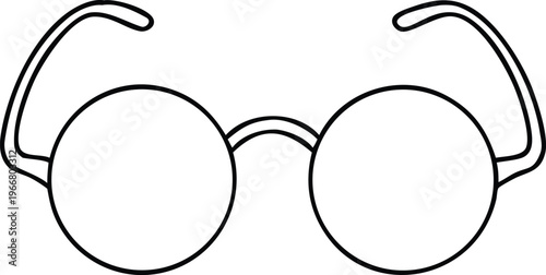 Classic round frame spectacles for vision correction and timeless intellectual style